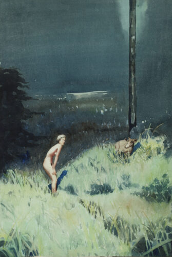 Opgeschrikt hertje, 1954