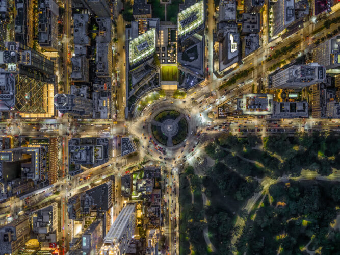 NYC Columbus Circle Night II - NY Aerials