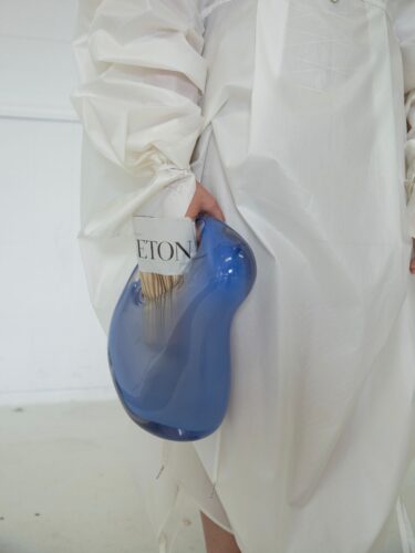 glass bag - opal blue