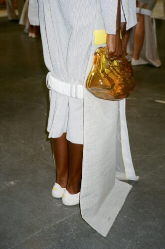 glass bag - ochre yellow