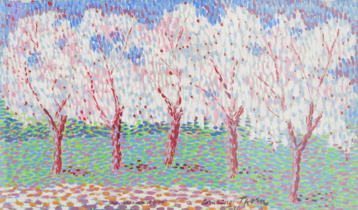 Appelbomen in bloei, Thorn